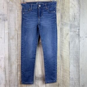 Wonder Nation Size 7 Super Skinny Blue Denim Jeans 5 Pockets & Belt Loops